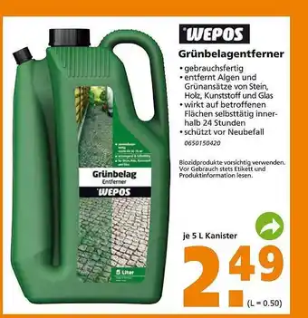 Globus Baumarkt Wepos Grünbelagentferner Angebot