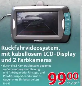 Selgros Rückfahrvideosystem, mit kabellosem LCD Display und 2 Farbkameras Angebot