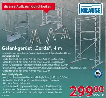 Selgros Krause Gelenkgerüst ,,Corda" 4 m Angebot