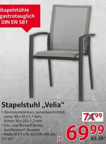 Selgros Stapelstuhl ,,Velia" Angebot