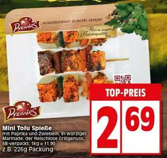 Elli Markt Premios Mini Tofu Spieße 226g Packung Angebot