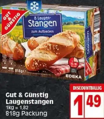 Elli Markt Gut & Günstig Laugenstangen 818g Packung Angebot