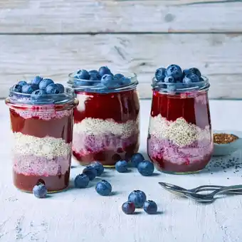 Aldi Süd Chia-Pudding mit Heidelbeeren Angebot