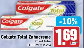 AEZ Colgate Total Zahncreme 75 ml Tube Angebot