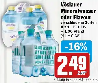 AEZ Vöslauer Mineralwasser oder Flavour 4 x 1 L Angebot