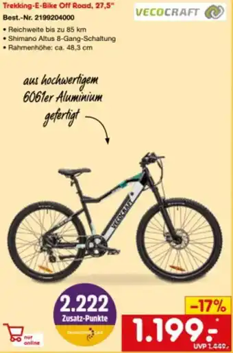 Netto Marken-Discount Vecocraft Trekking E-Bike Off Road, 27,5" Angebot