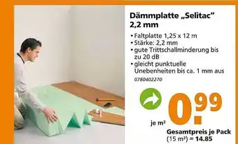 Globus Baumarkt Dämmplatte „selitac” 2,2 mm Angebot