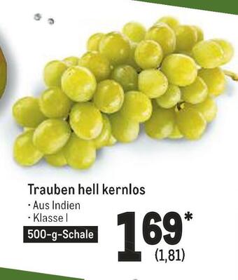 METRO Trauben hell kernlos Angebot