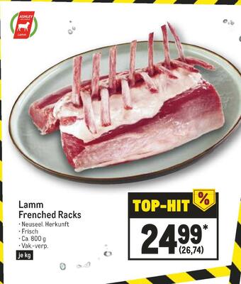 METRO Lamm frenched racks Angebot