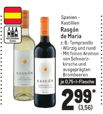 METRO Rasgón de maria rotwein oder weißwein Angebot