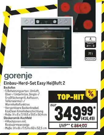 METRO Gorenje einbau-herd-set easy heißluft 2 Angebot