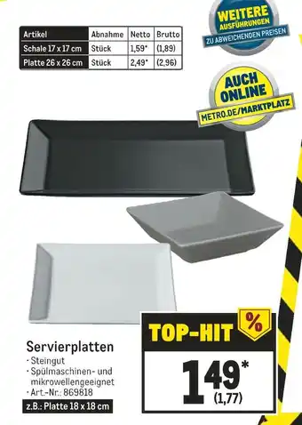 METRO Servierplatten Angebot