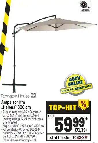 METRO Tarrington house ampelschirm „helena“ 300 cm Angebot