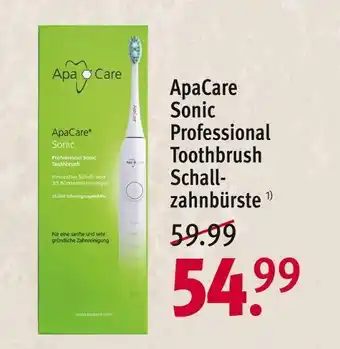 Rossmann Apa care sonic professional toothbrush schallzahnbürste Angebot