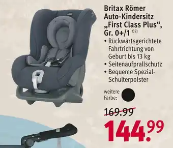 Rossmann Britax römer auto-kindersitz „first class plus“ Angebot