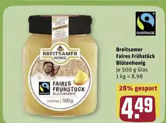 REWE Breitsamer Faires Fruhstuck Blutenhonig 500g Angebot