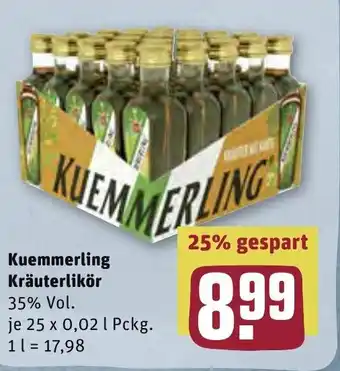 REWE Kuemmerling Krauterlikor 25*20ml Angebot