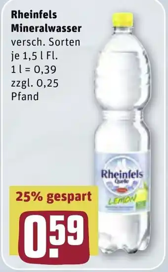 REWE Rheinfels Mineralwasser 1.5L Angebot