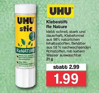 Famila Nord West Uhu Stic Klebestift Re Nature Angebot