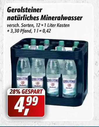 Simmel Gerolsteneiner Natürliches Mineralwasser Angebot