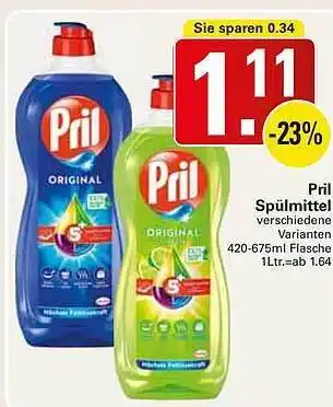 WEZ Pril Spülmittel Angebot