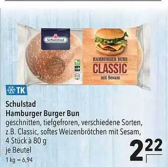 CITTI Markt Tk Schulstad Hamburger Burger Bun Angebot