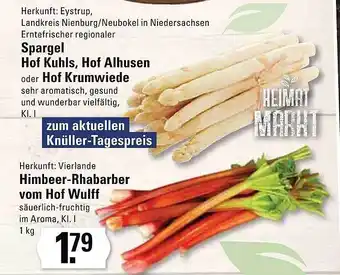 Edeka Spargel Hof Kuhls, Hof Alhusen Oder Hof Krumwiede Oder Himbeer-rhabarber Vom Hof Wulff Angebot