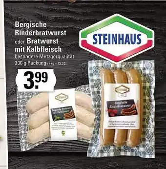 Edeka Bergische Rinderbratwurst Oder Bratwurst Mit Kalbfleisch Angebot