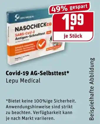 REWE Covid 19 AG Selbsttest Angebot