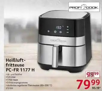 Selgros Profi Cook Heißluftfritteuse Pc-fr 1177h Angebot