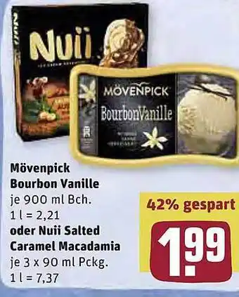 REWE Mövenpick Bourbon Vanille Oder Nui Salted Caramel Macadamia Angebot