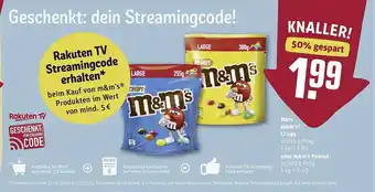 REWE Mars M&m's Crispy Oder M&m's Peanut Angebot