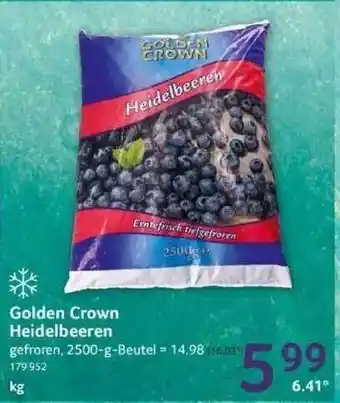 Selgros Golden Crown Heidelbeeren Angebot