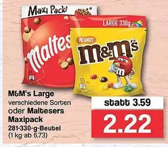 Famila Nord West M&m's Large Oder Maltesers Maxipack Angebot