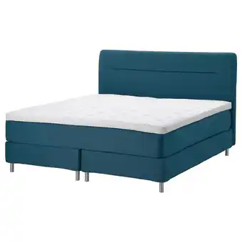 IKEA Finnsnes boxspringbett valevåg fest/tustna blau 180x200 cm Angebot