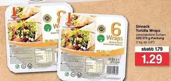 Famila Nord West Sinnack Tortilla Wraps 320/372 g Angebot