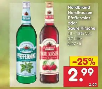 Netto Marken-Discount Nordbrand Nordhausen Pfefferminz Oder Saure Kirsche Angebot