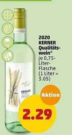 PENNY 2020 Kerner Qualitätswein Angebot