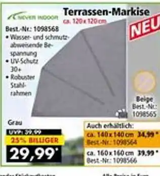 Norma24 Never Indoor Terrassen-markise Angebot