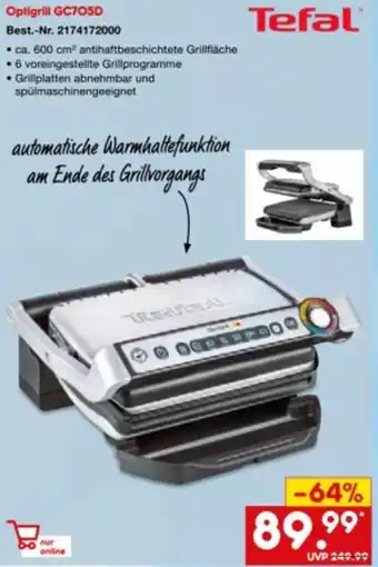 Netto Marken-Discount Tefal Optigrill GC705D Angebot