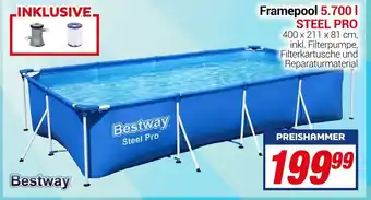 CENTERSHOP Bestway Framepool 5.700 L Steel Pro Angebot