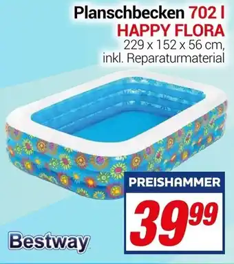 CENTERSHOP Bestway Planschbecken 702 L Happy Flora Angebot