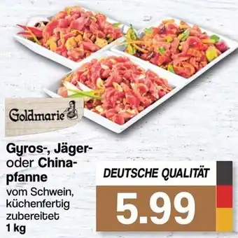 Famila Nord West Goldmarie Gyros, Jäger oder Chinapfanne 1 kg Angebot