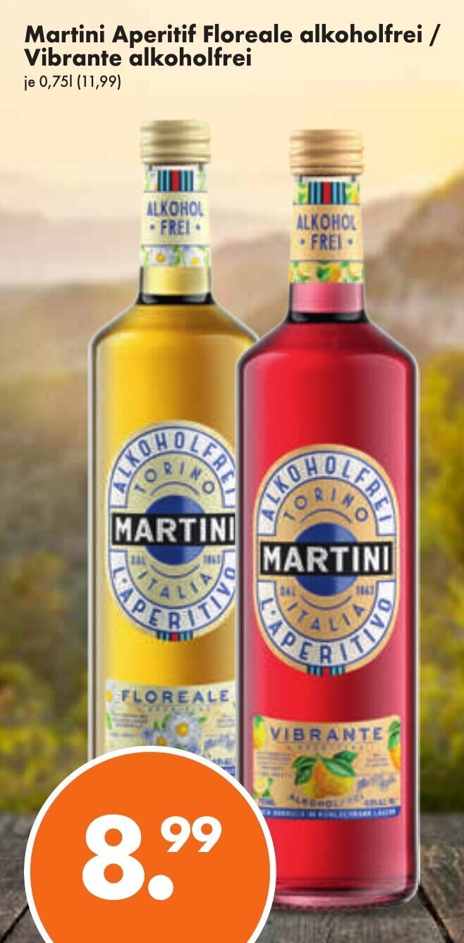 Martini Aperitif Floreale / Vibrante 750ml Angebot bei Trink und Spare