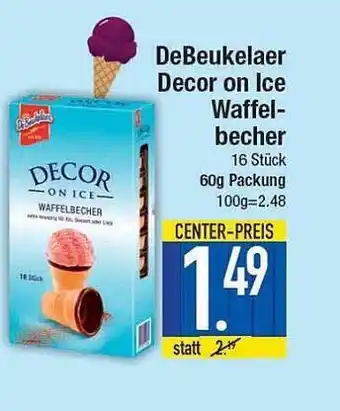 E-Center DeBeukelaer Decor On Ice Waffelbecher Angebot