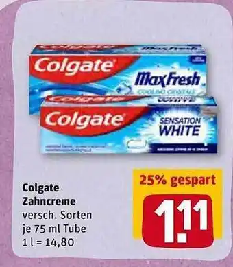 REWE Kaufpark Colgate Zahncreme Angebot