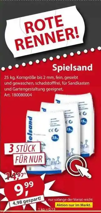 Sonderpreis Baumarkt Spielsand Angebot