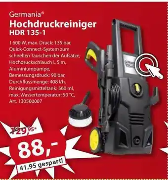 Sonderpreis Baumarkt Germania Hochdruckreiniger Hdr 135-1 Angebot