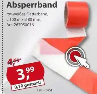 Sonderpreis Baumarkt Absperrband Angebot