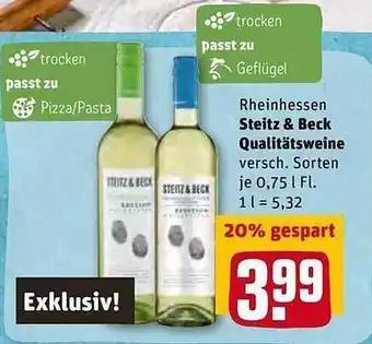 REWE Kaufpark Rheinhessen Steitz & Beck Qualitätsweine Angebot